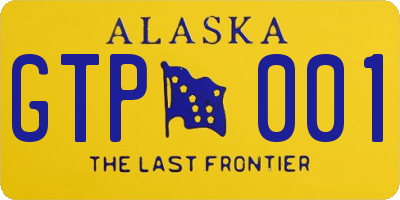 AK license plate GTP001