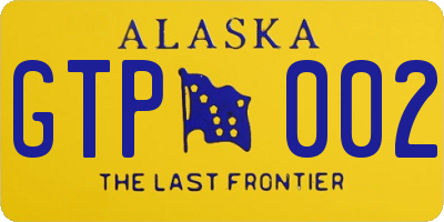 AK license plate GTP002