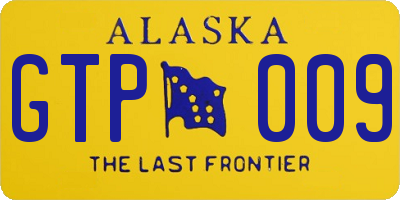 AK license plate GTP009