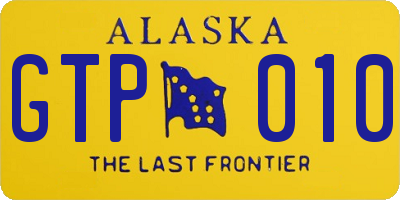 AK license plate GTP010