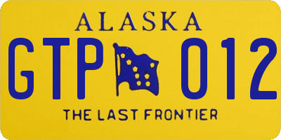 AK license plate GTP012