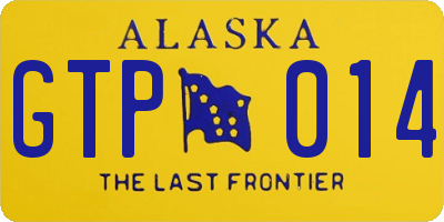 AK license plate GTP014