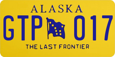 AK license plate GTP017