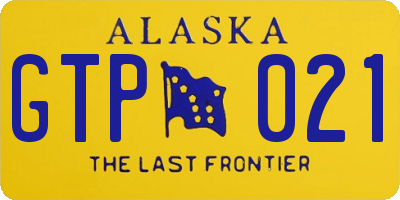 AK license plate GTP021