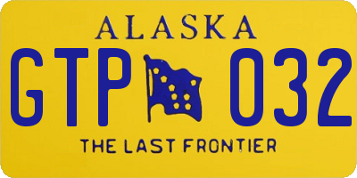 AK license plate GTP032