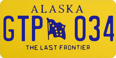AK license plate GTP034