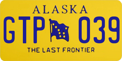 AK license plate GTP039
