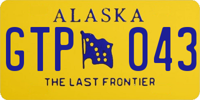 AK license plate GTP043