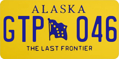 AK license plate GTP046