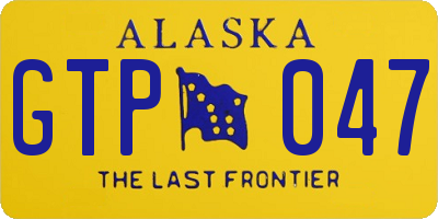 AK license plate GTP047