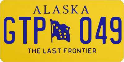 AK license plate GTP049