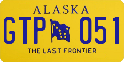 AK license plate GTP051