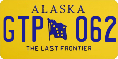 AK license plate GTP062