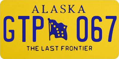 AK license plate GTP067
