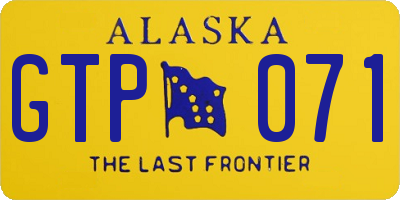 AK license plate GTP071
