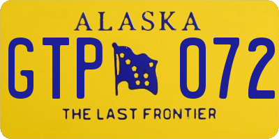 AK license plate GTP072