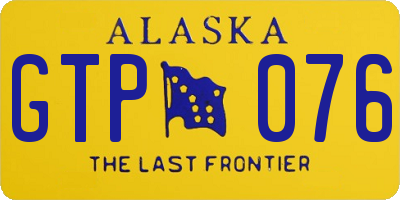 AK license plate GTP076