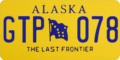 AK license plate GTP078