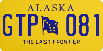 AK license plate GTP081