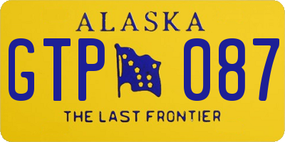 AK license plate GTP087