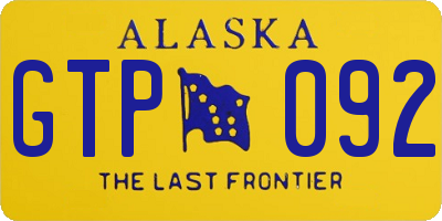 AK license plate GTP092
