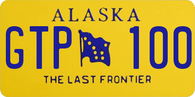AK license plate GTP100