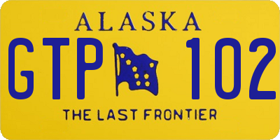 AK license plate GTP102