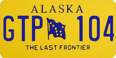 AK license plate GTP104