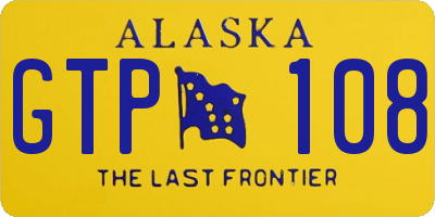 AK license plate GTP108