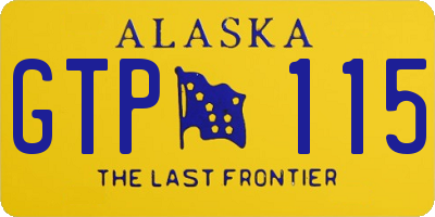 AK license plate GTP115