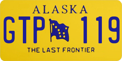 AK license plate GTP119