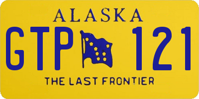 AK license plate GTP121