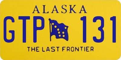 AK license plate GTP131