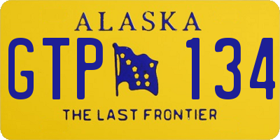 AK license plate GTP134