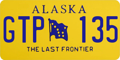AK license plate GTP135