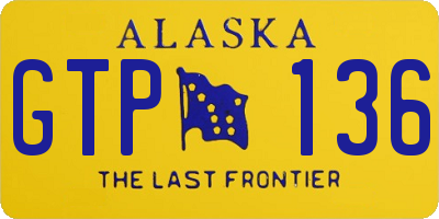 AK license plate GTP136