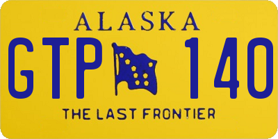 AK license plate GTP140