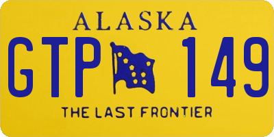 AK license plate GTP149