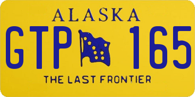 AK license plate GTP165
