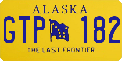 AK license plate GTP182