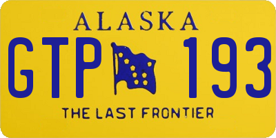 AK license plate GTP193