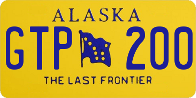 AK license plate GTP200