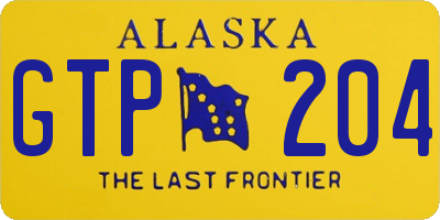 AK license plate GTP204