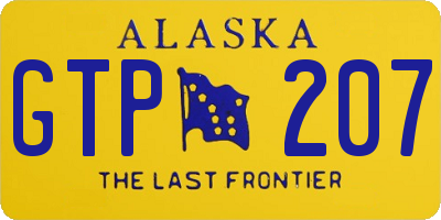 AK license plate GTP207