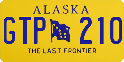AK license plate GTP210