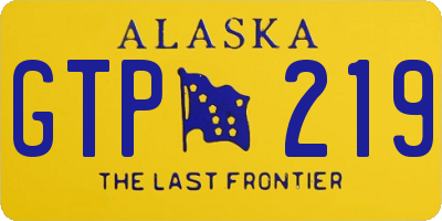 AK license plate GTP219