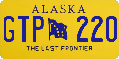 AK license plate GTP220