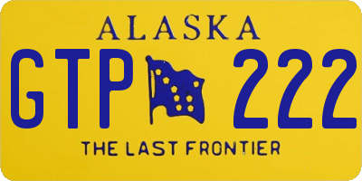 AK license plate GTP222