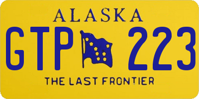 AK license plate GTP223