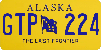 AK license plate GTP224